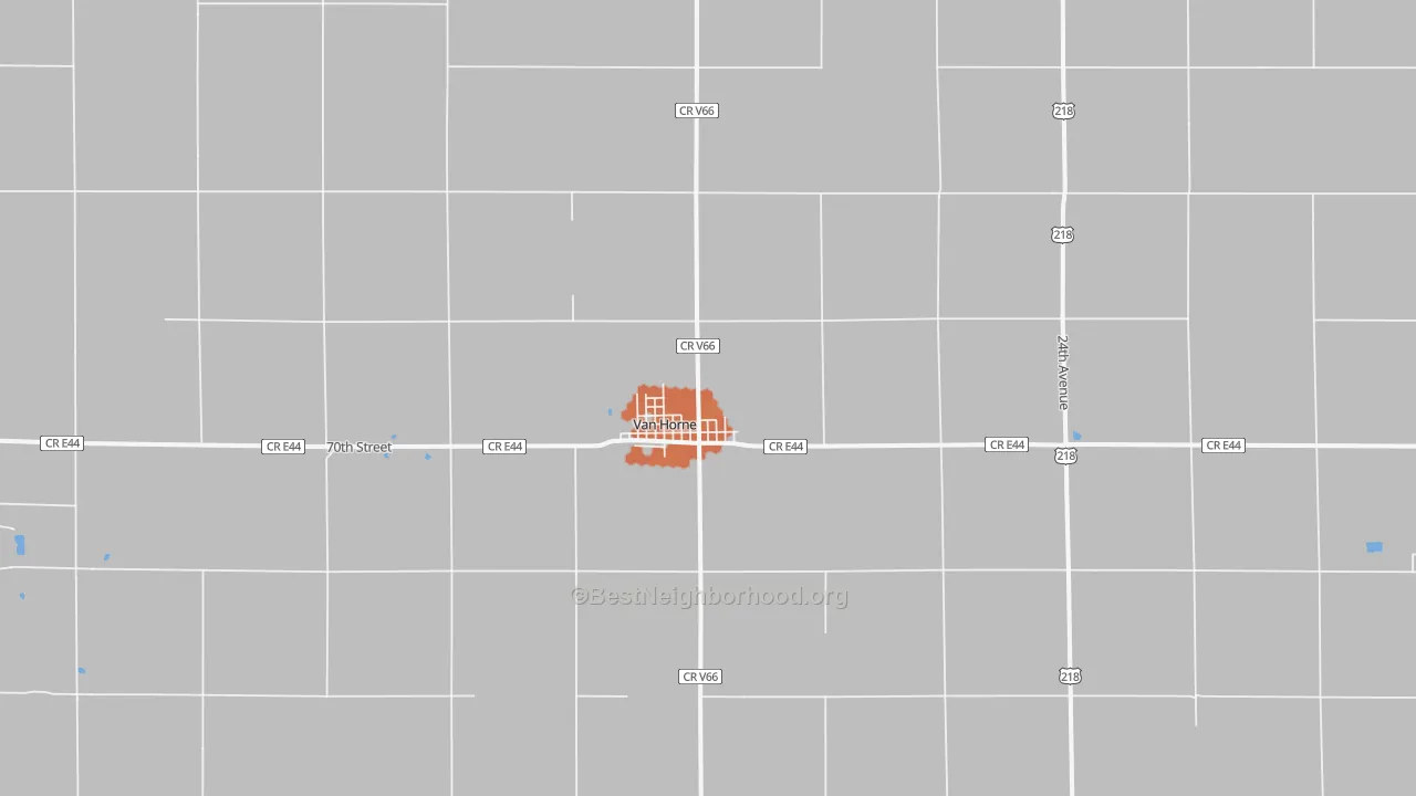 Bike Grade map of Van Horne, IA