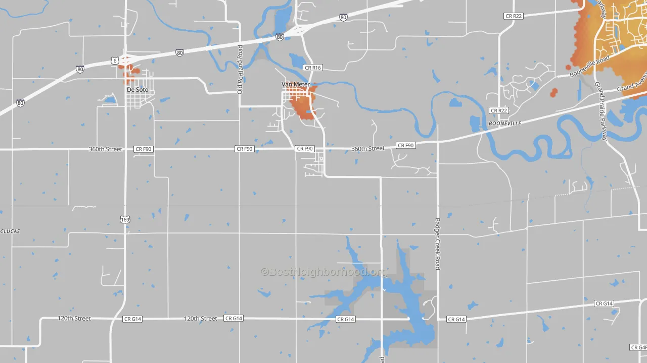 Bike Grade map of Van Meter, IA