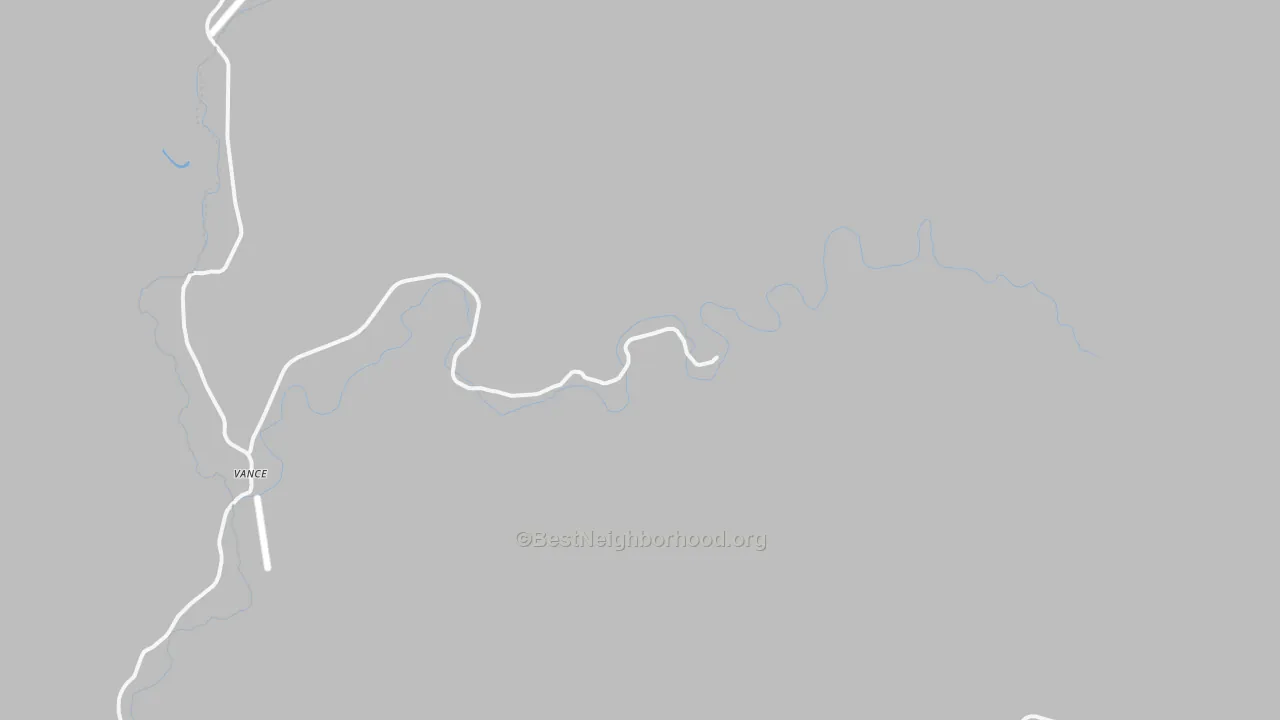 Bike Grade map of Vance, TX