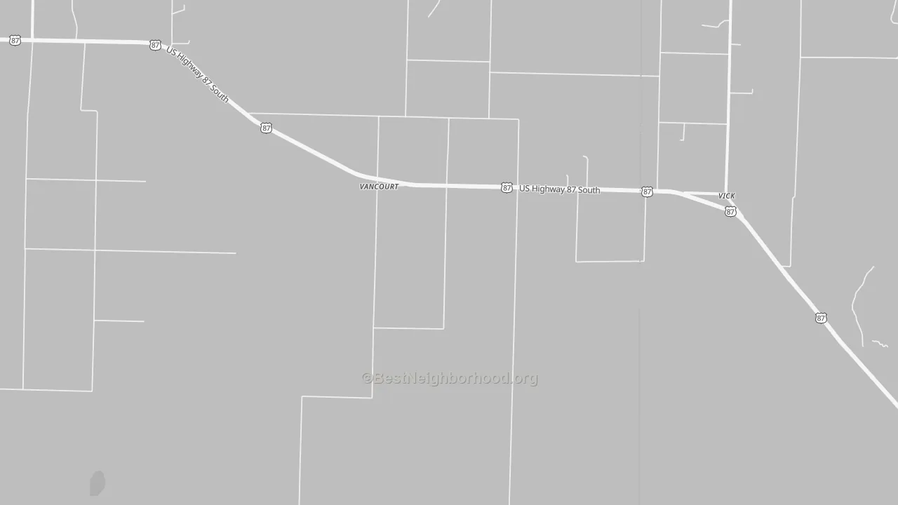 Bike Grade map of Vancourt, TX