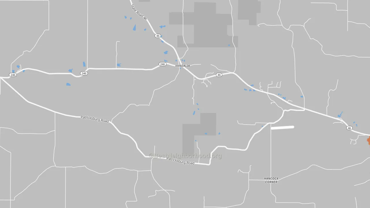 Bike Grade map of Vandalia, IN