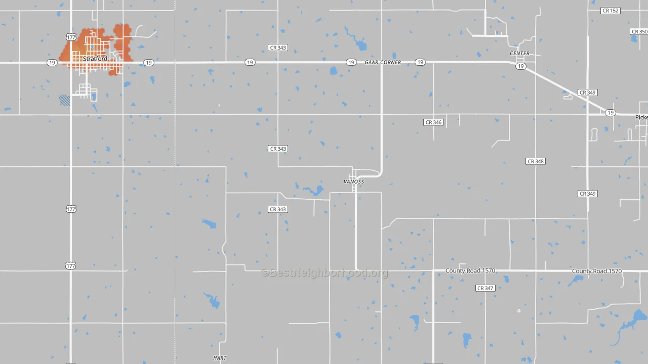 Bike Grade map of Vanoss, OK