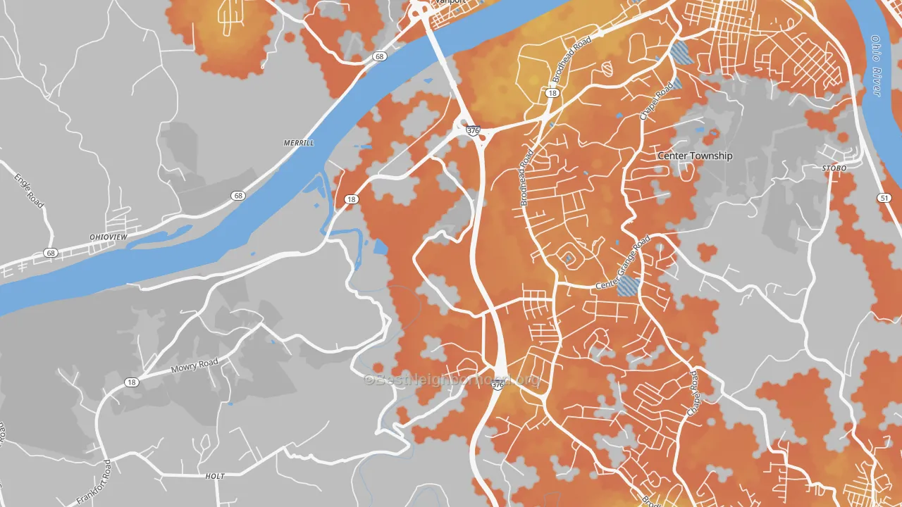 Bike Grade map of Vanport, PA