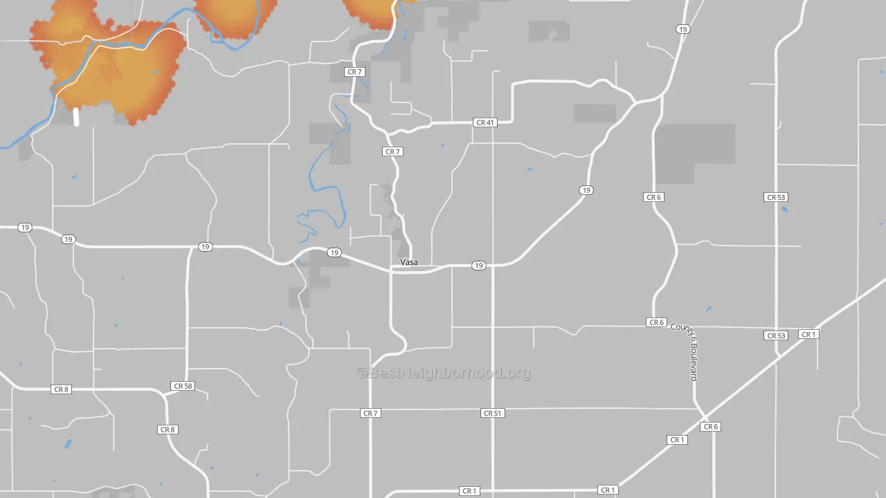 Bike Grade map of Vasa, MN