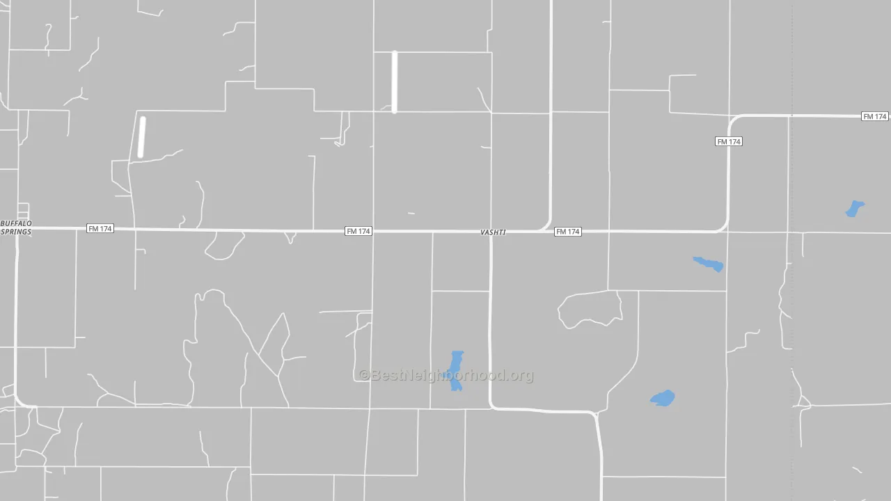 Bike Grade map of Vashti, TX