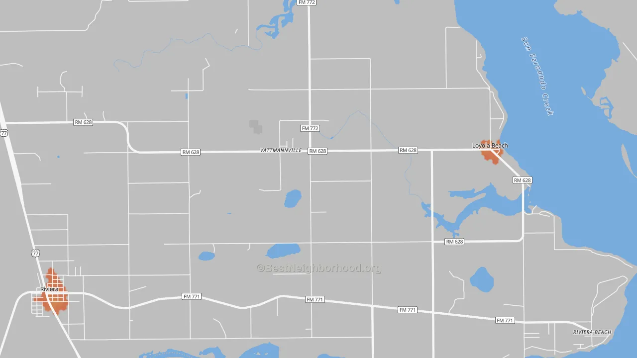 Bike Grade map of Vattmannville, TX