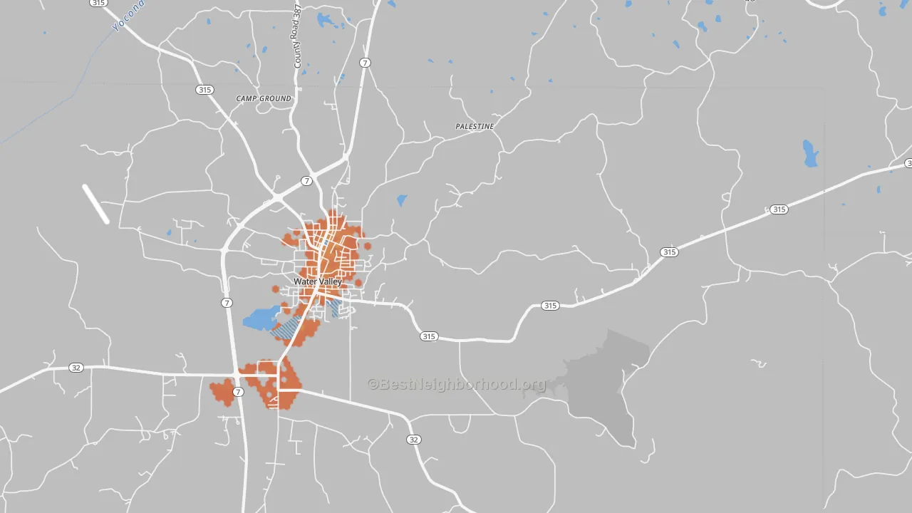 Bike Grade map of Velma, MS