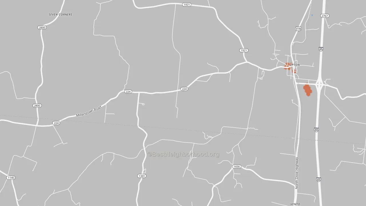 Bike Grade map of Vento, KY