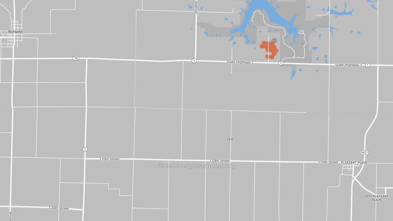Bike Grade map of Veo, IA