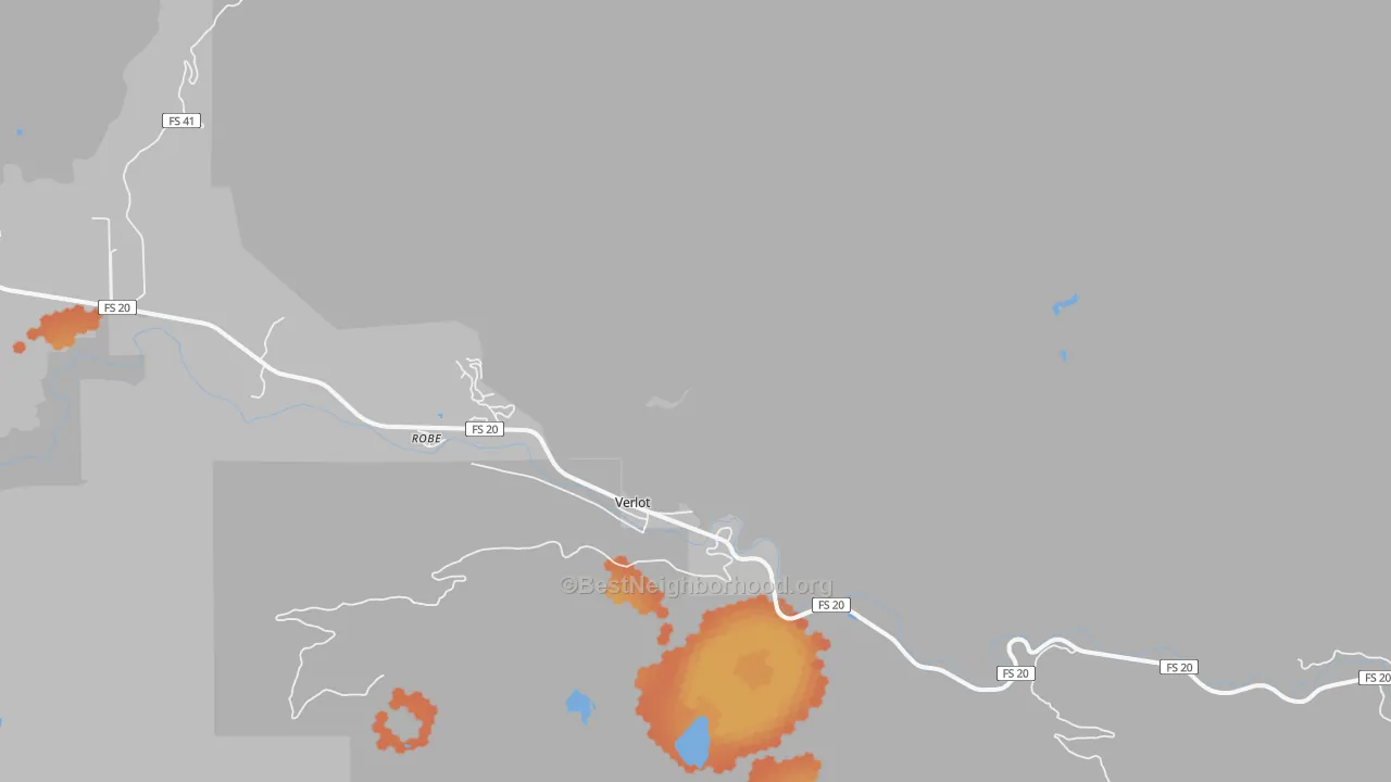 Bike Grade map of Verlot, WA