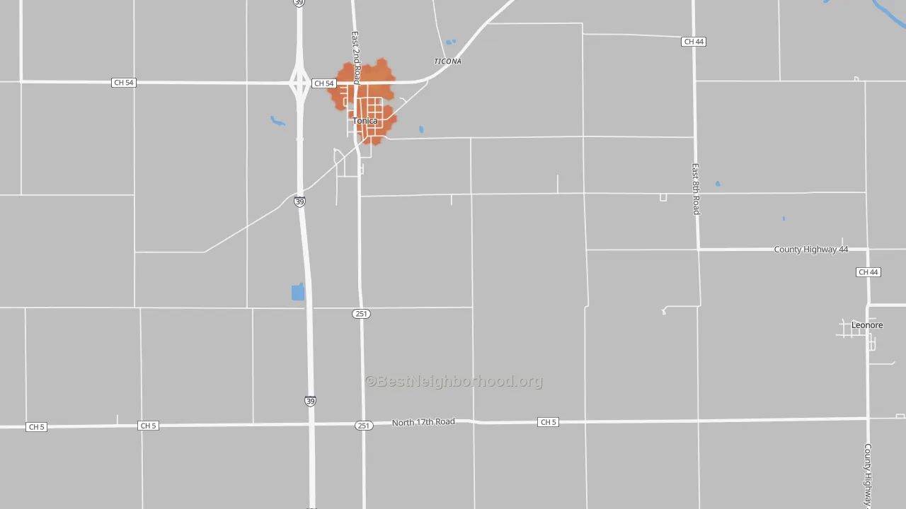 Bike Grade map of Vermilionville, IL
