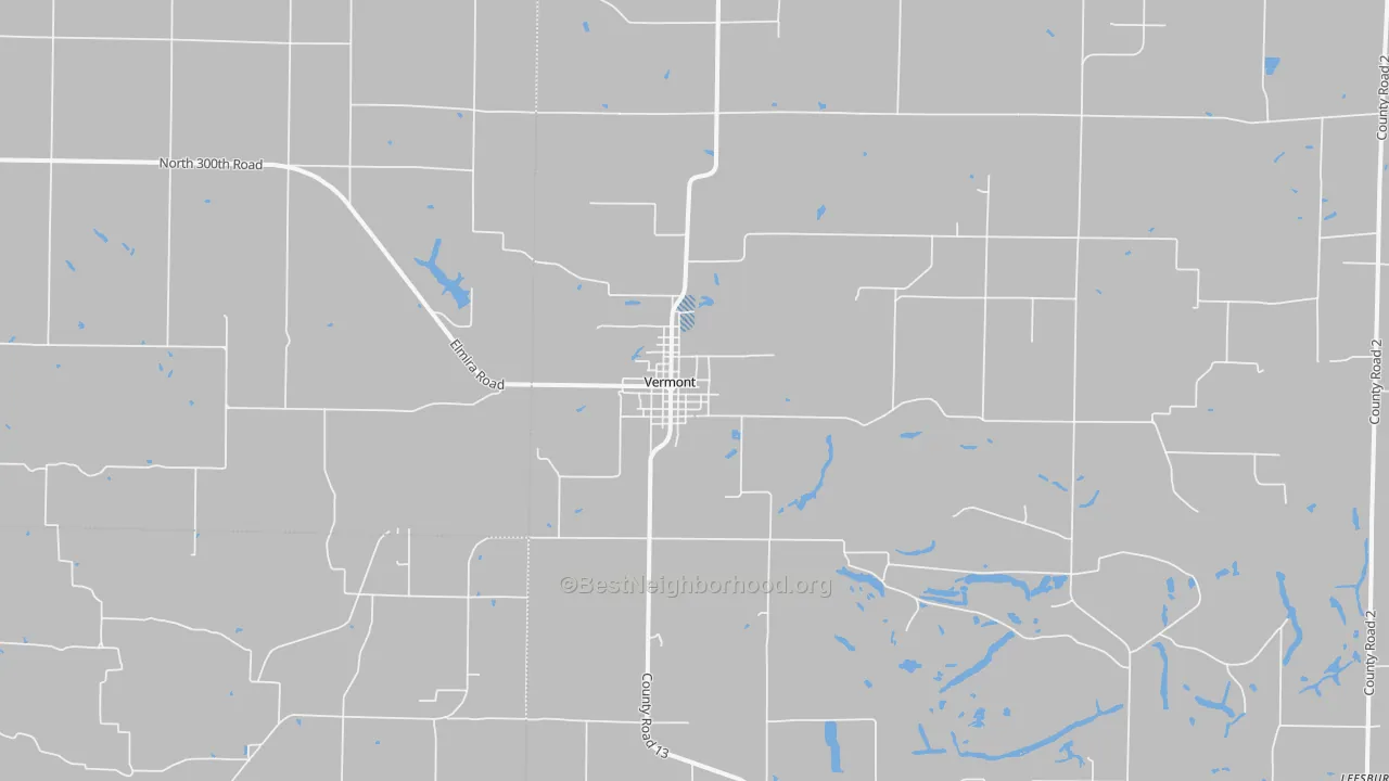 Bike Grade map of Vermont, IL