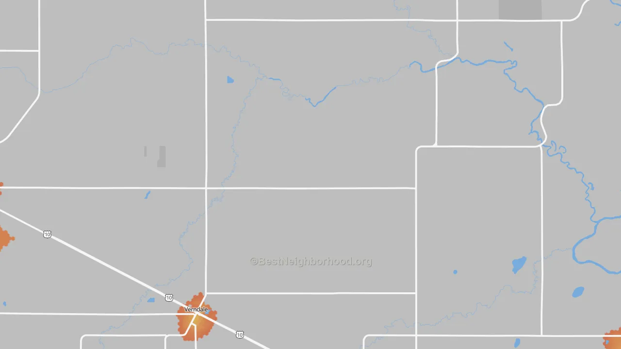 Bike Grade map of Verndale, MN