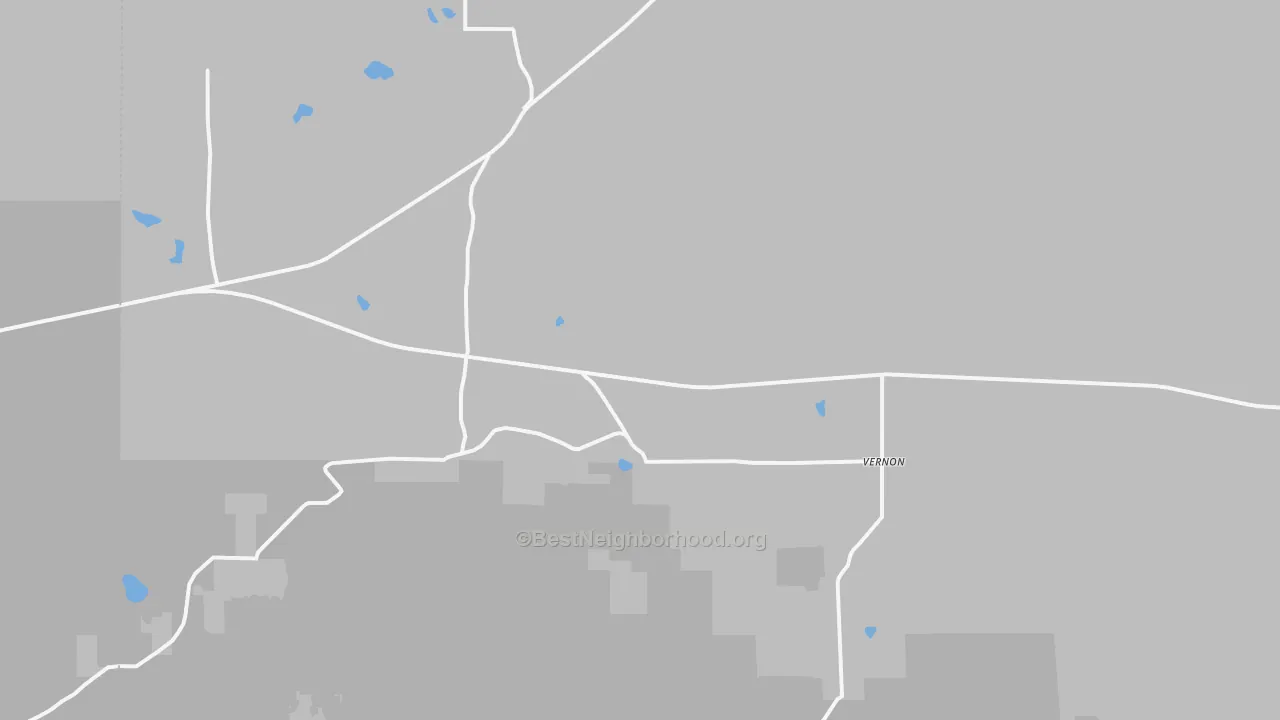 Bike Grade map of Vernon, AZ