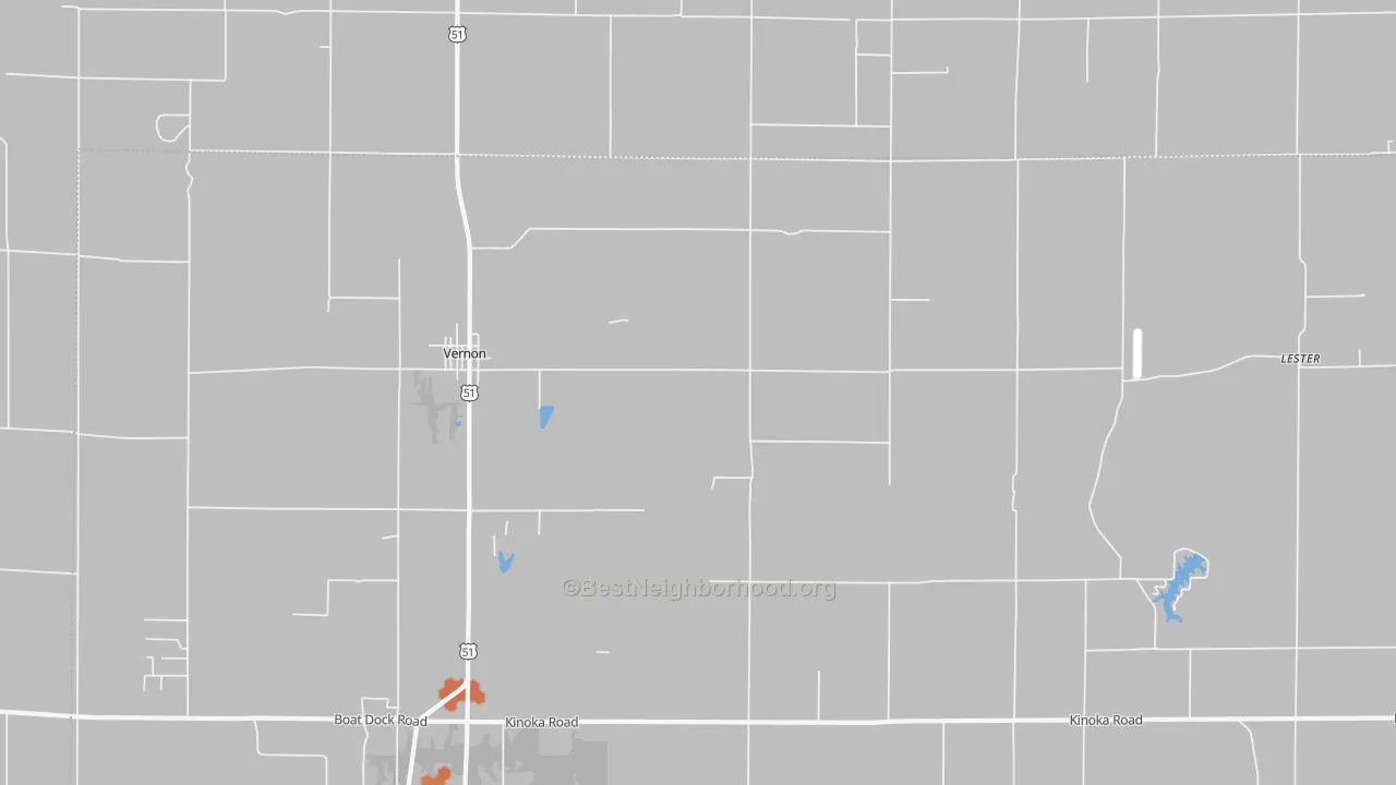 Bike Grade map of Vernon, IL