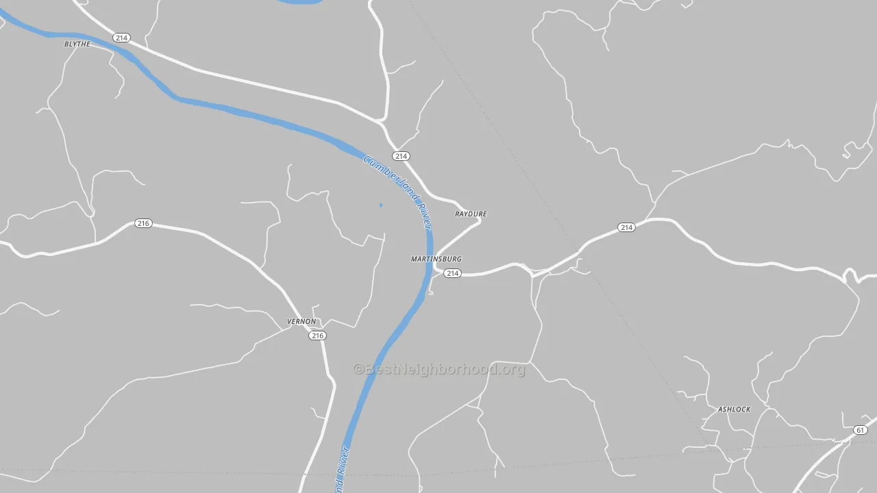 Bike Grade map of Vernon, KY