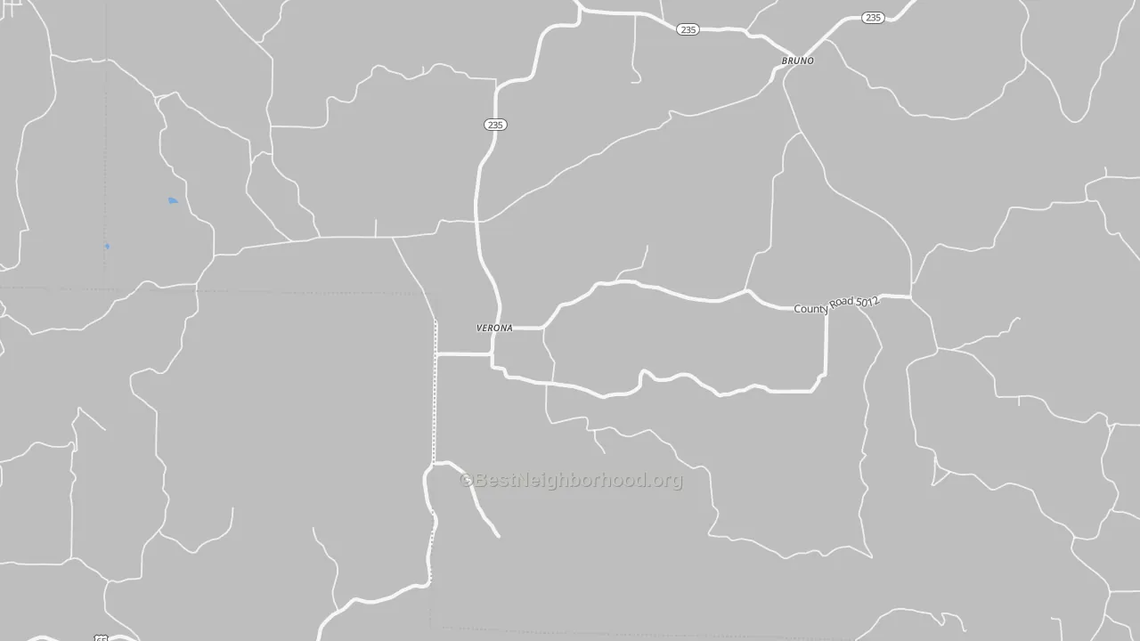 Bike Grade map of Verona, AR