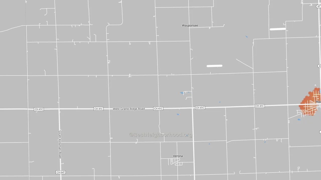 Bike Grade map of Verona, IL