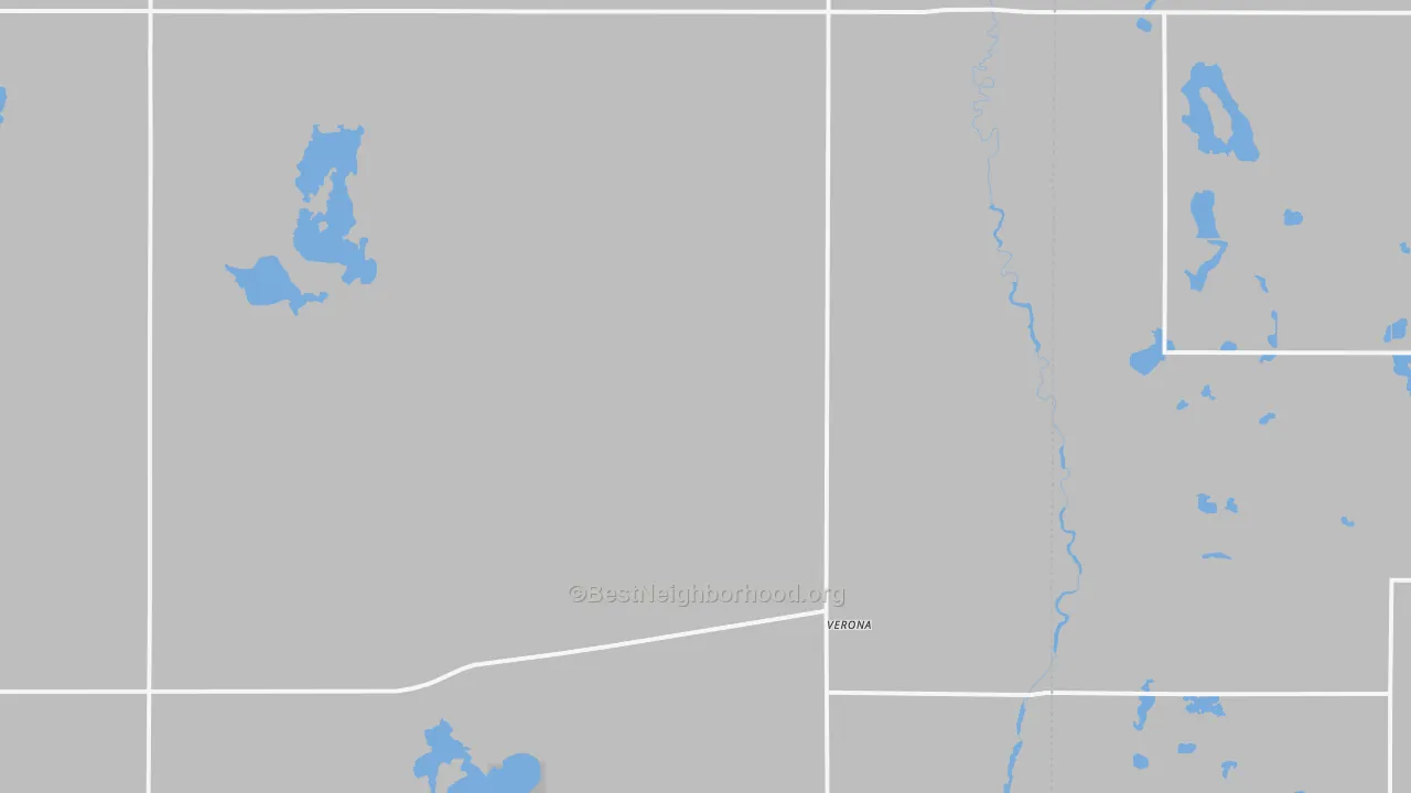 Bike Grade map of Verona, ND