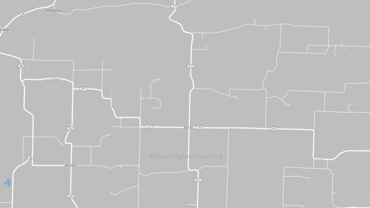 Bike Grade map of Vesta, AR