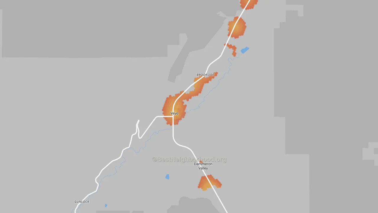 Bike Grade map of Veyo, UT