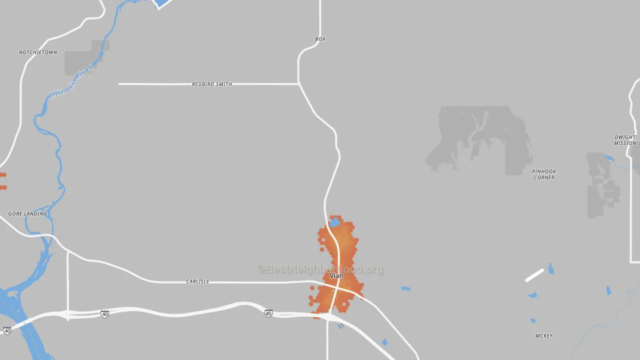 Bike Grade map of Vian, OK