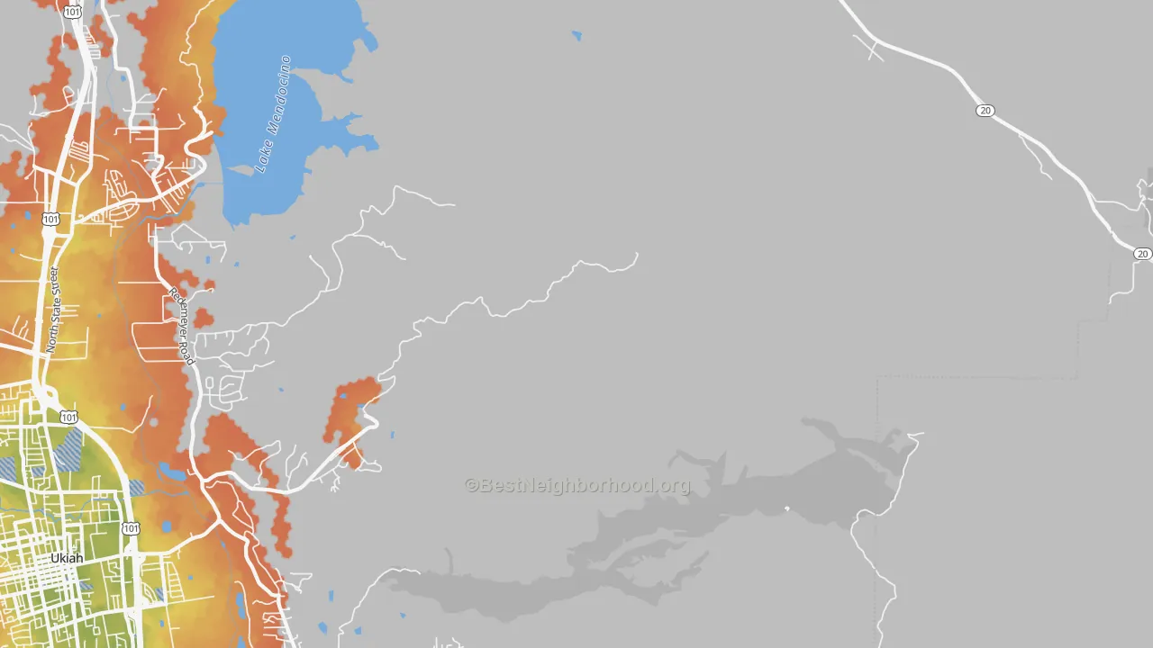 Bike Grade map of Vichy Springs, CA