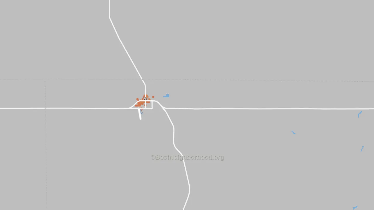 Bike Grade map of Vici, OK