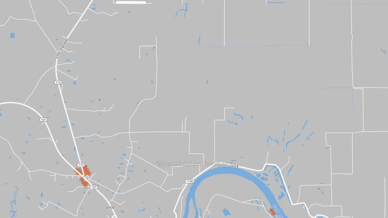 Bike Grade map of Vick, LA