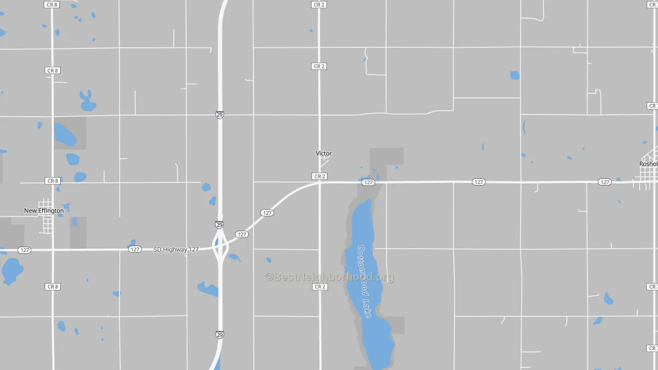 Bike Grade map of Victor, SD