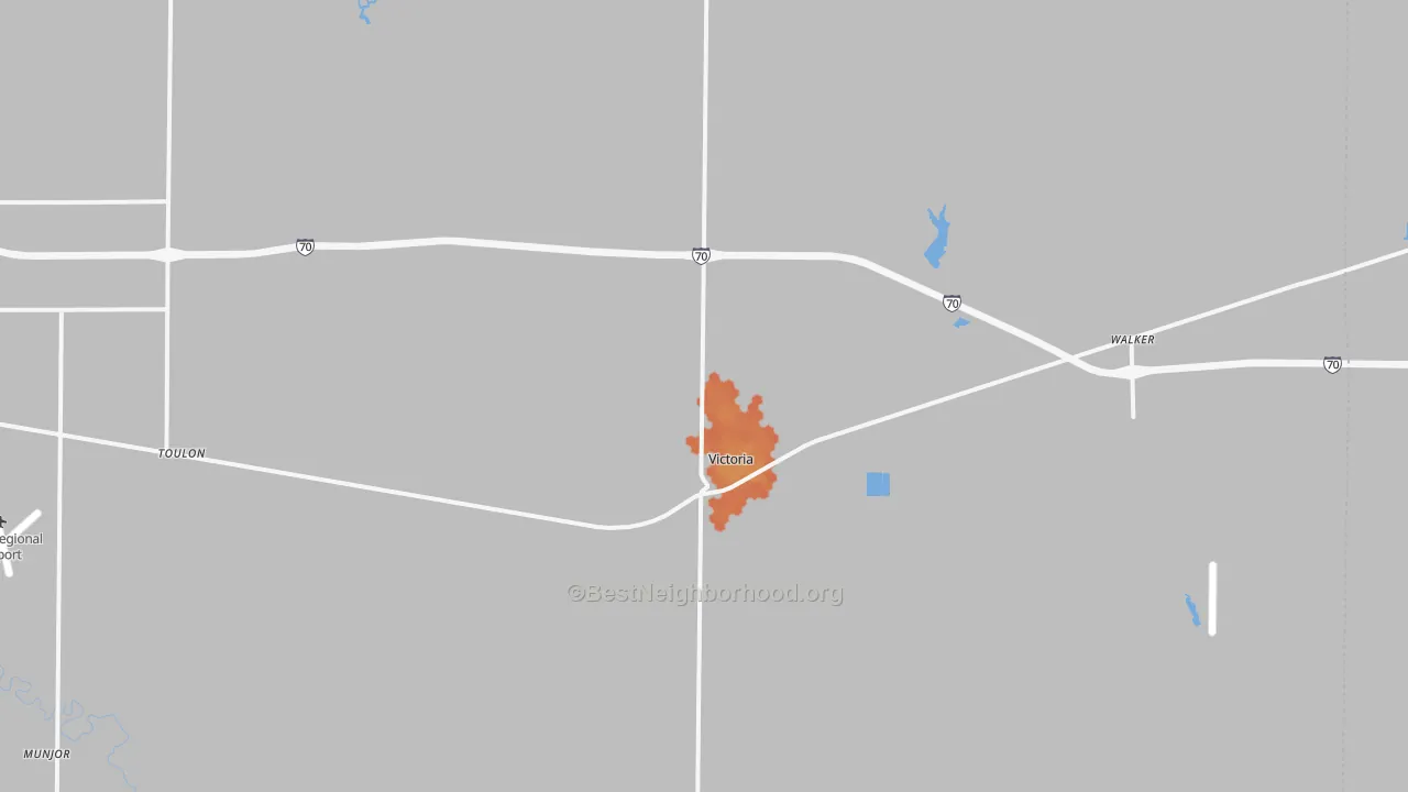 Bike Grade map of Victoria, KS