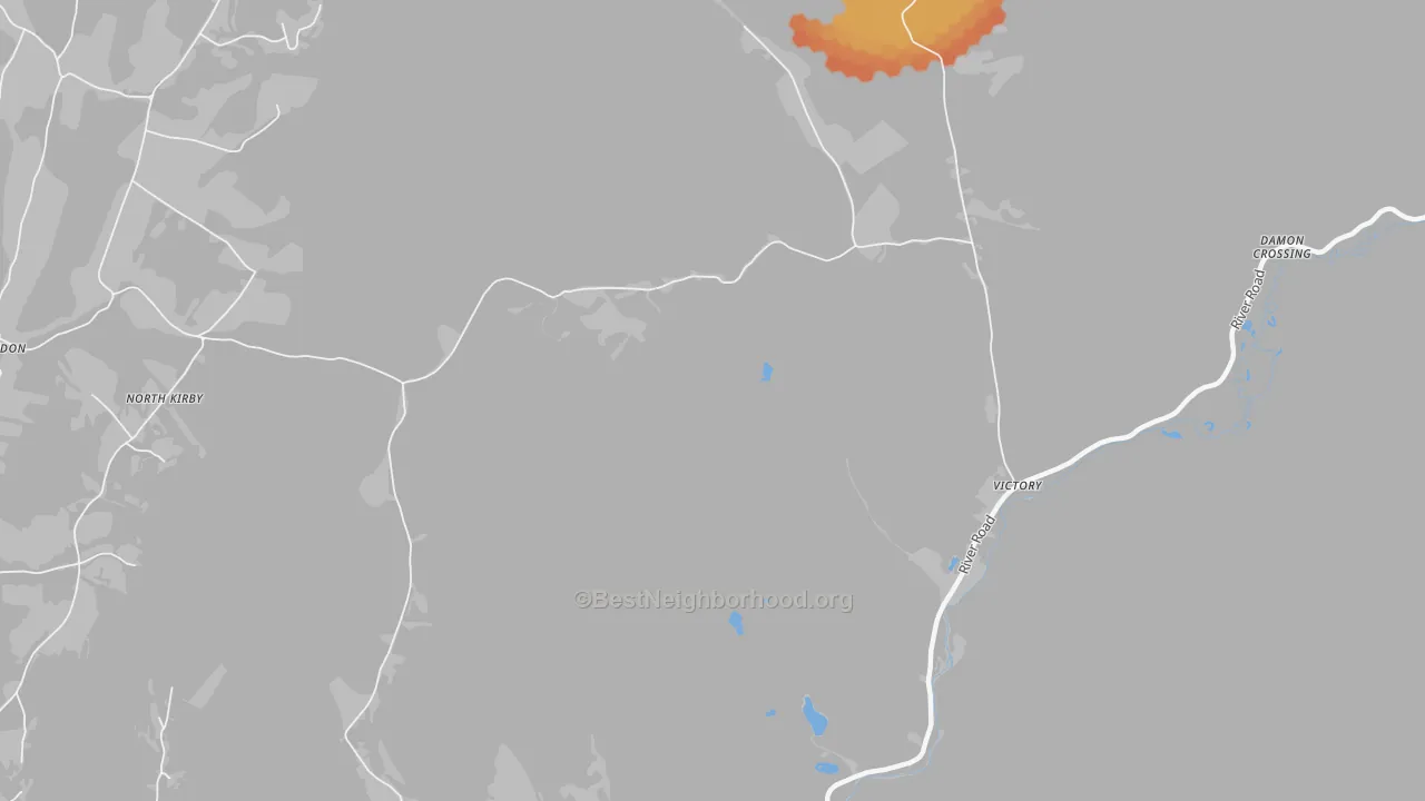 Bike Grade map of Victory, VT