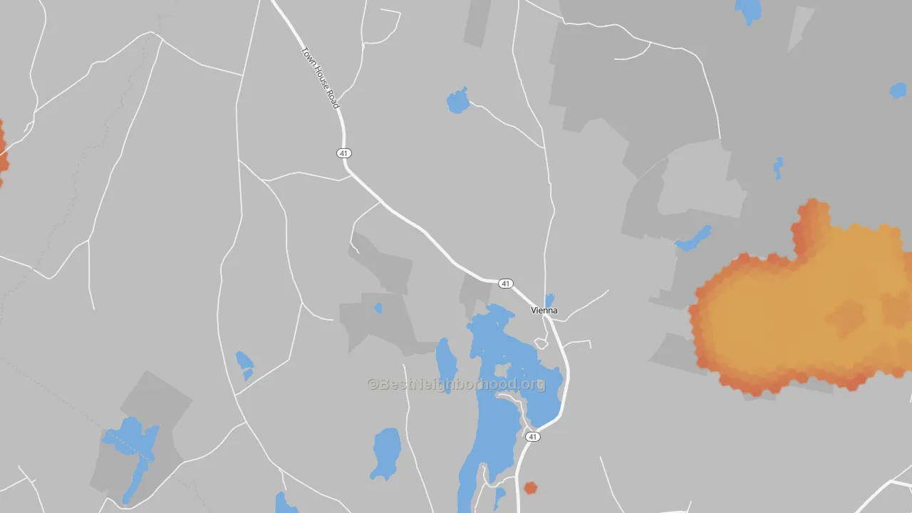 Bike Grade map of Vienna, ME