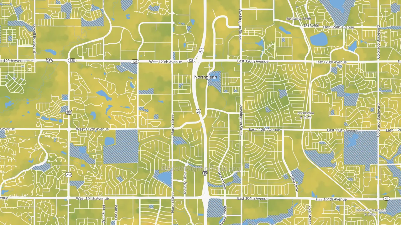Bike Grade map of Village at North Hills, Northglenn, CO