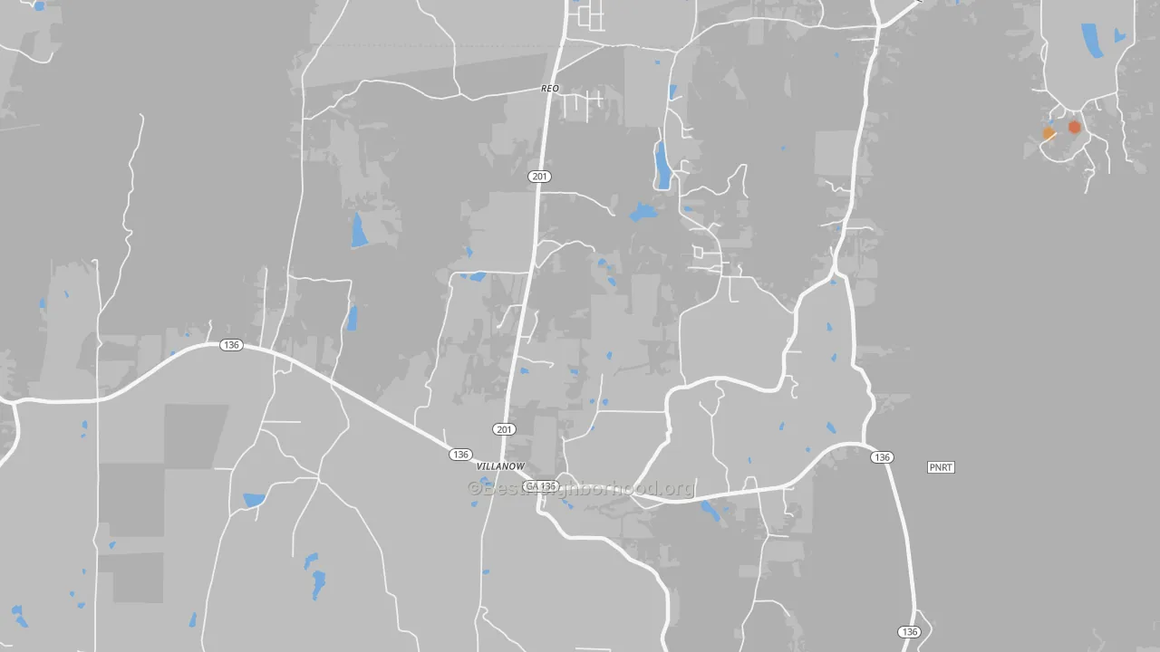 Bike Grade map of Villanow, GA
