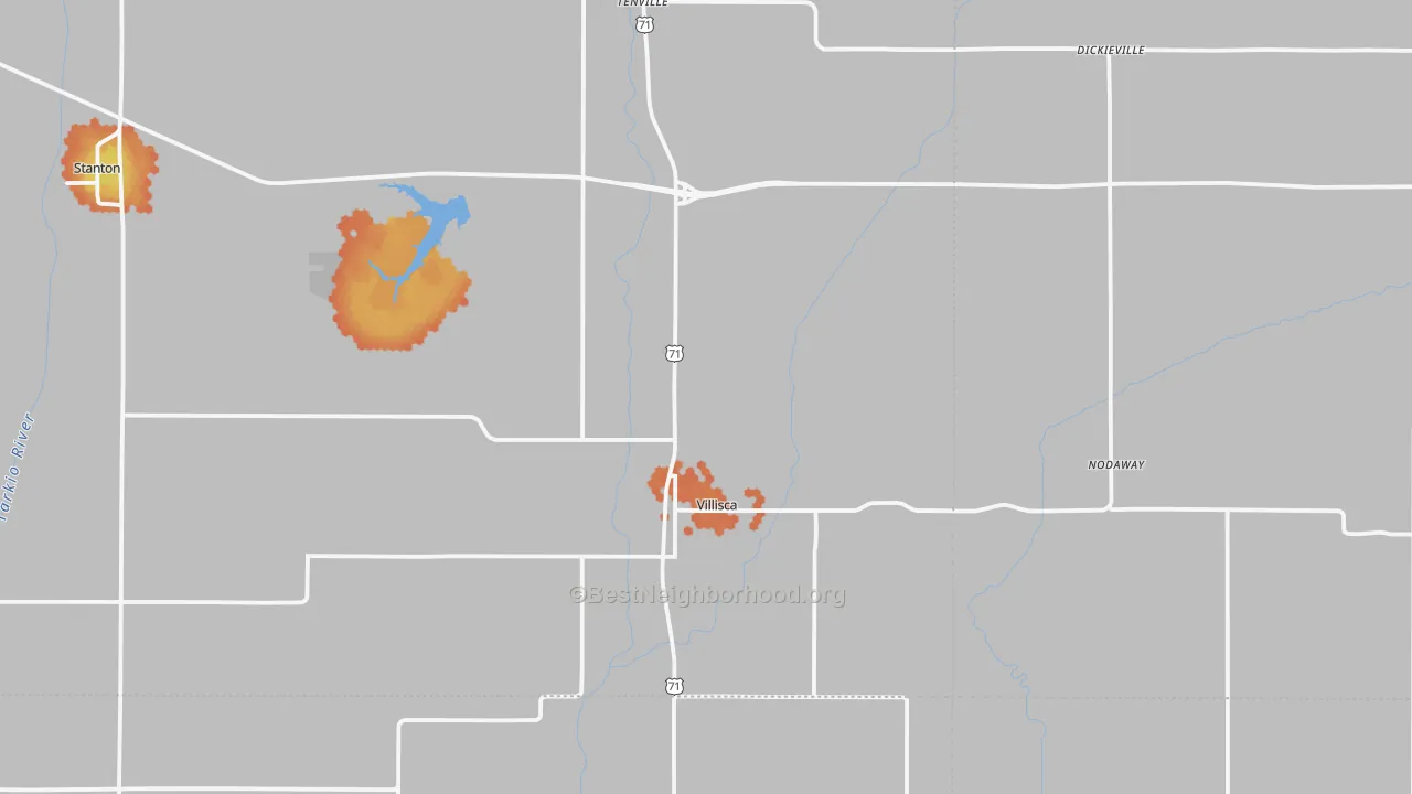Bike Grade map of Villisca, IA