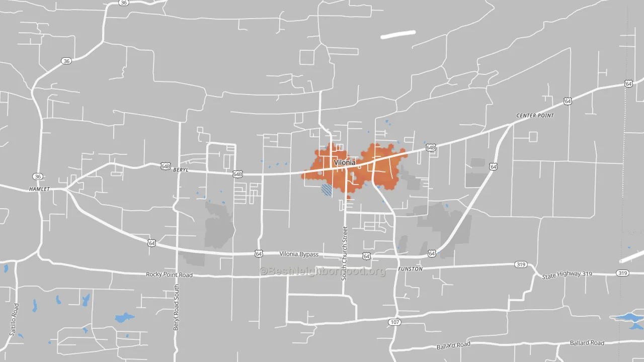 Bike Grade map of Vilonia, AR