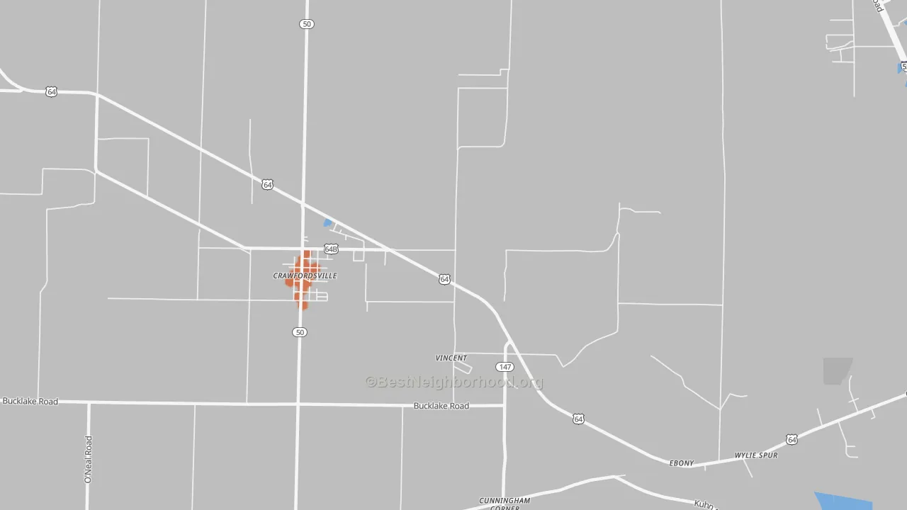 Bike Grade map of Vincent, AR