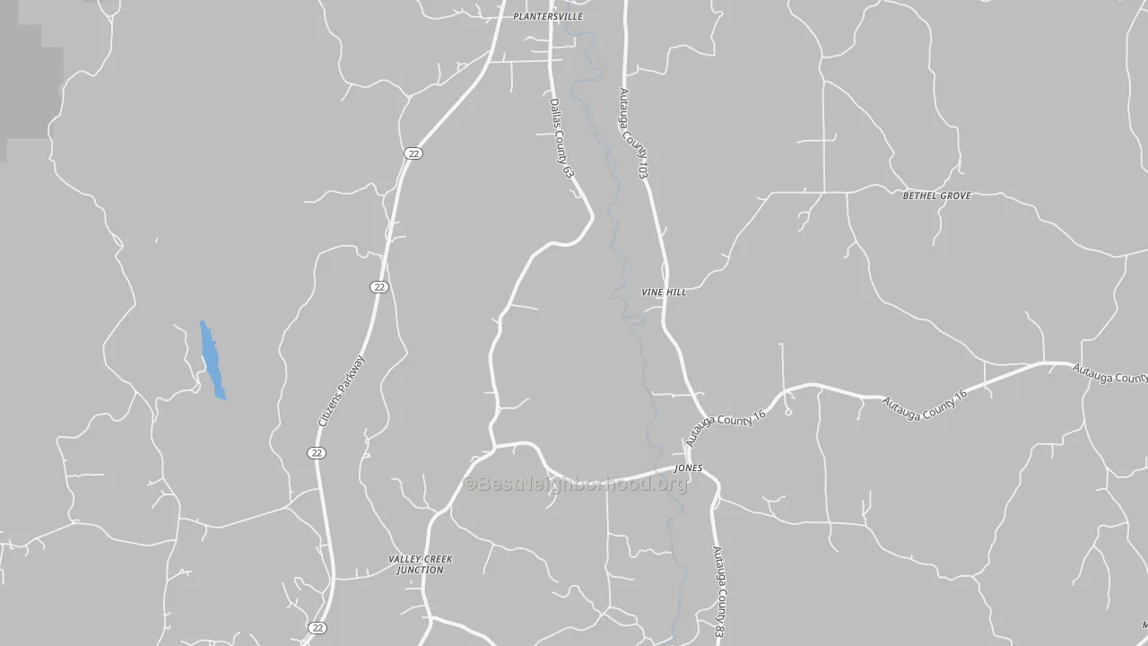 Bike Grade map of Vine Hill, AL