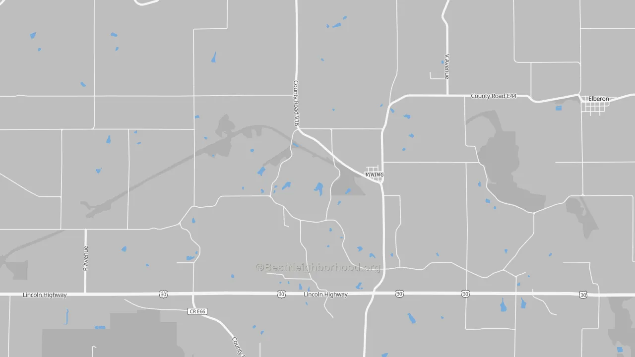 Bike Grade map of Vining, IA