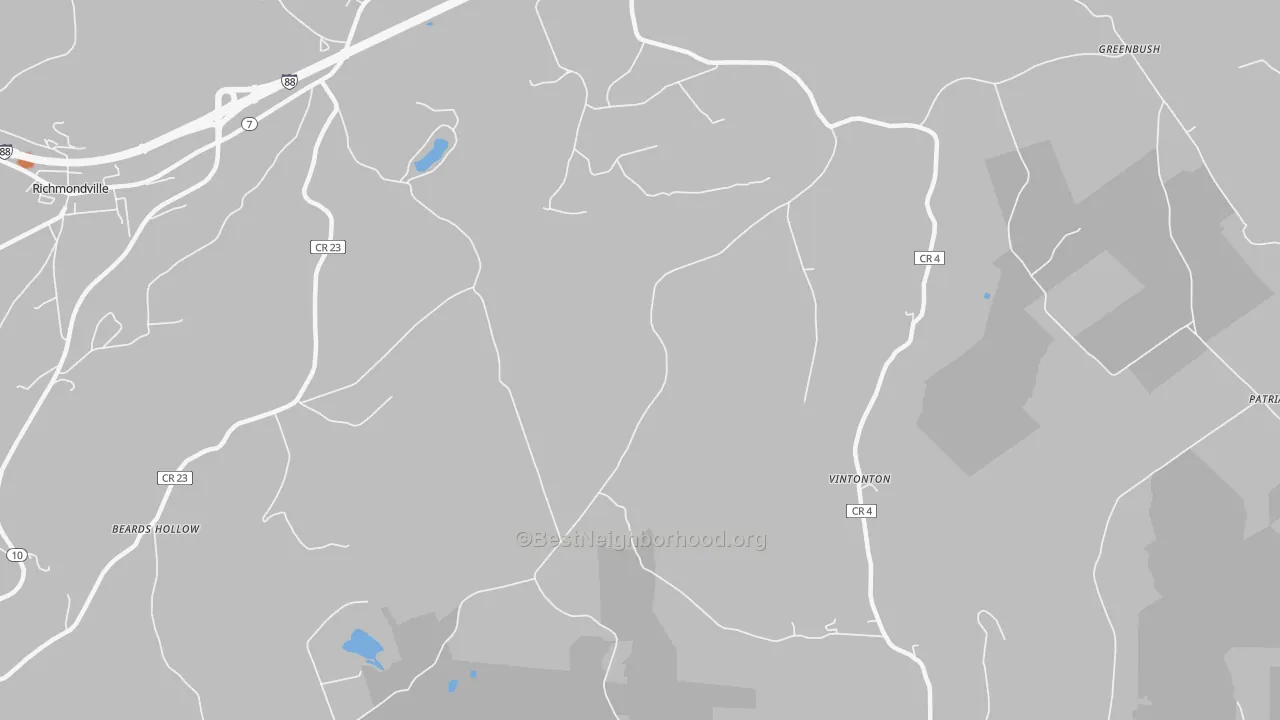 Bike Grade map of Vintonton, NY