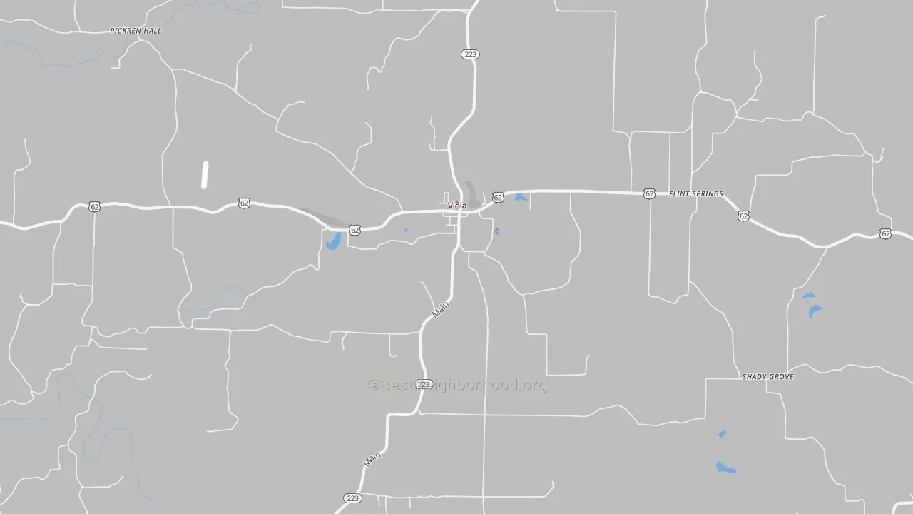 Bike Grade map of Viola, AR