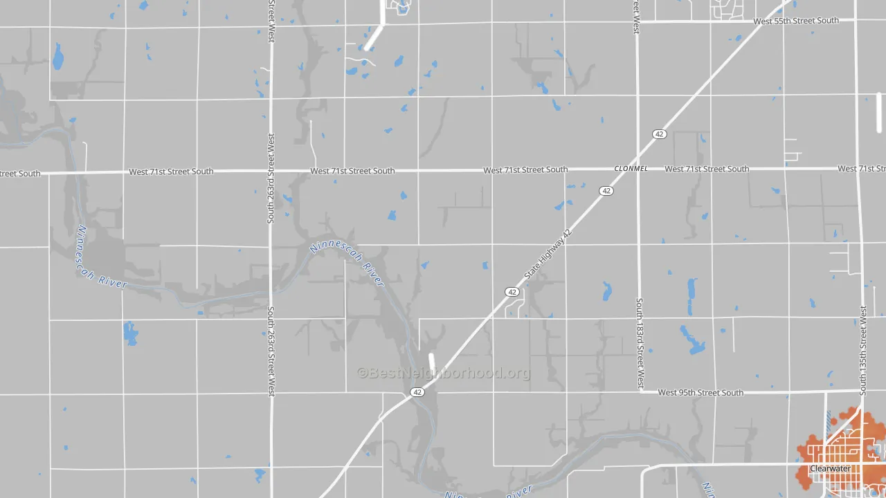Bike Grade map of Viola, KS