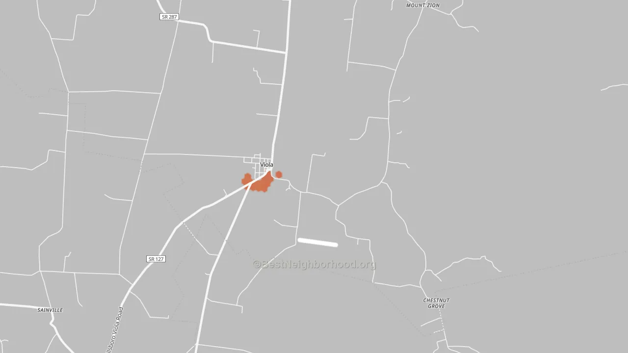 Bike Grade map of Viola, TN