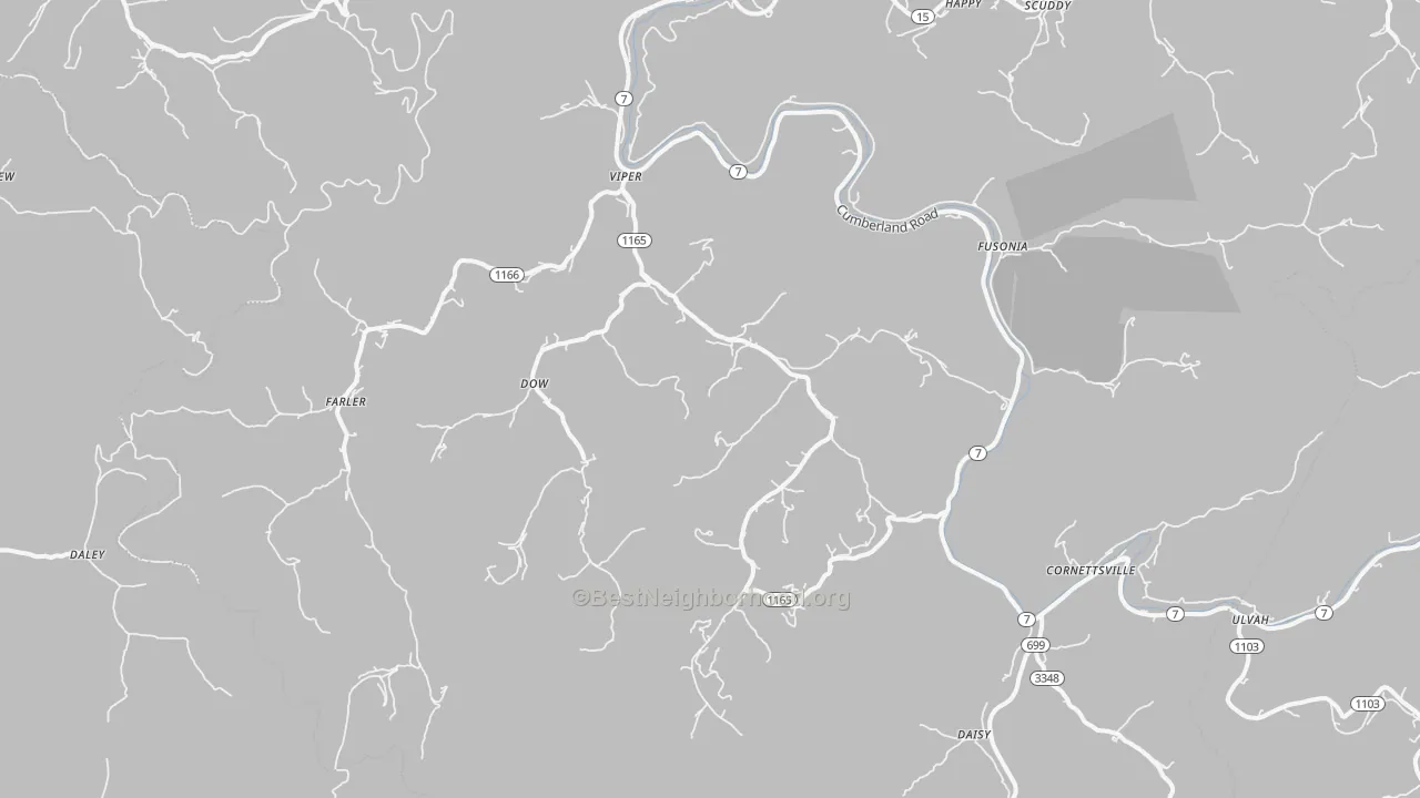 Bike Grade map of Viper, KY