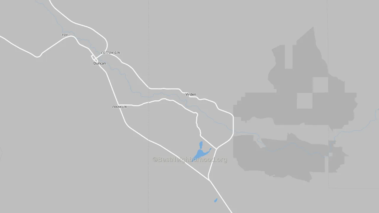 Bike Grade map of Virden, NM