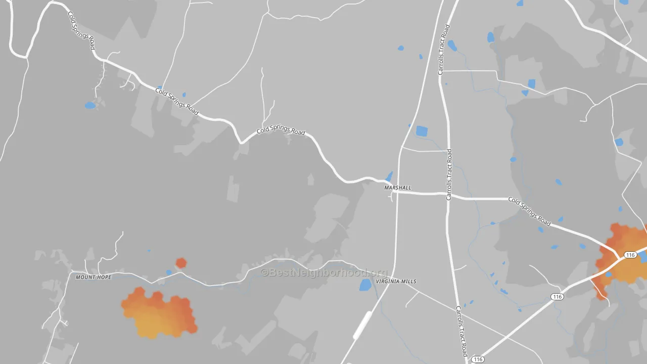 Bike Grade map of Virginia Mills, PA
