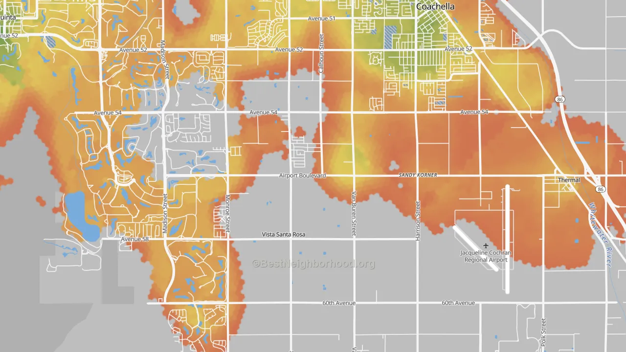 Bike Grade map of Vista Santa Rosa, CA
