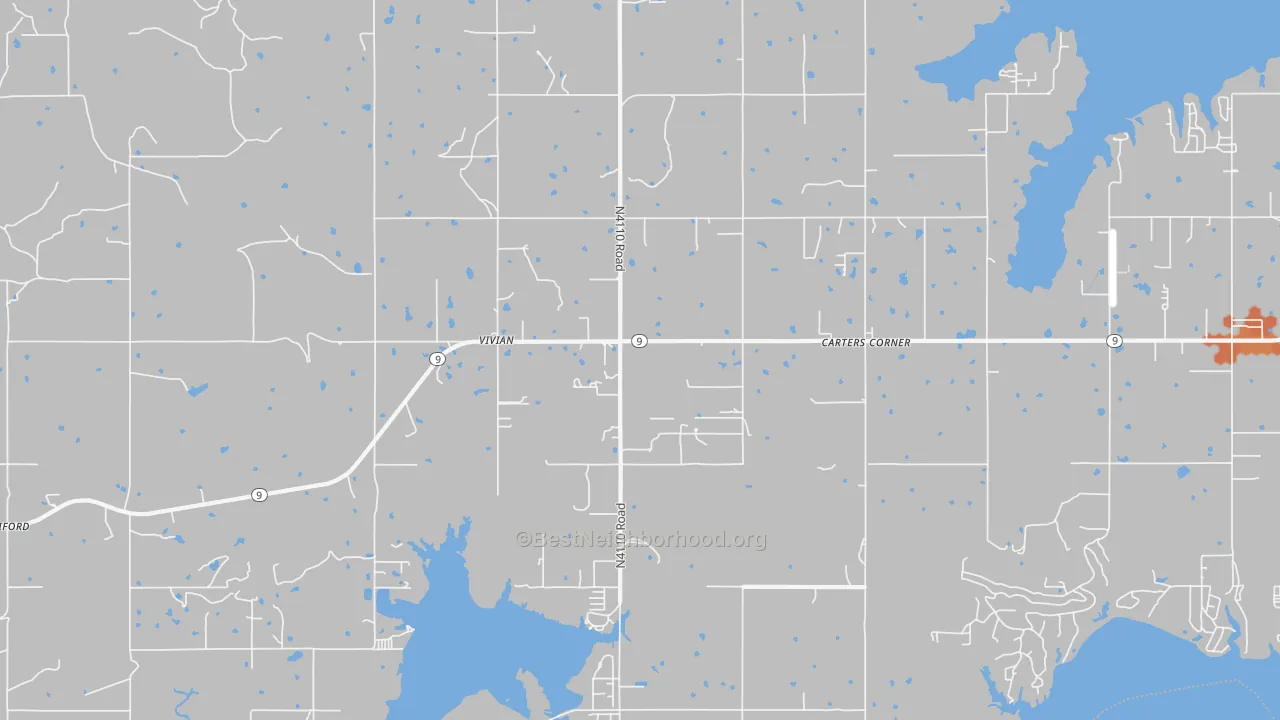 Bike Grade map of Vivian, OK