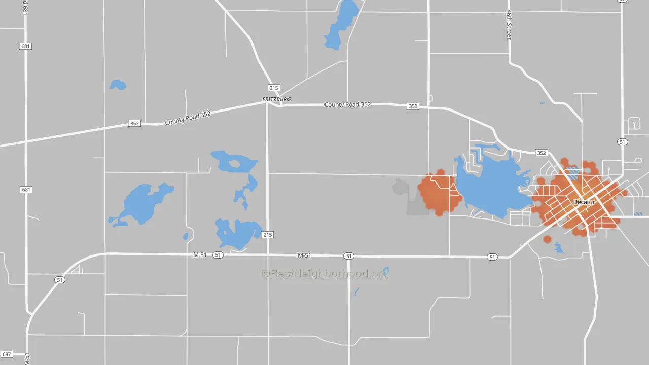 Bike Grade map of Volinia, MI